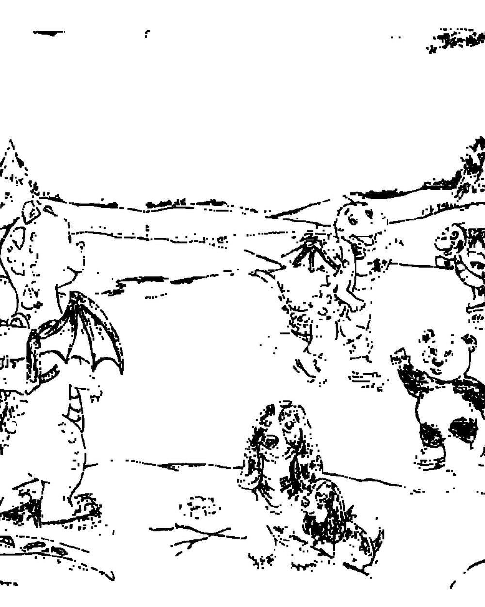 Penguin Pond printable coloring page