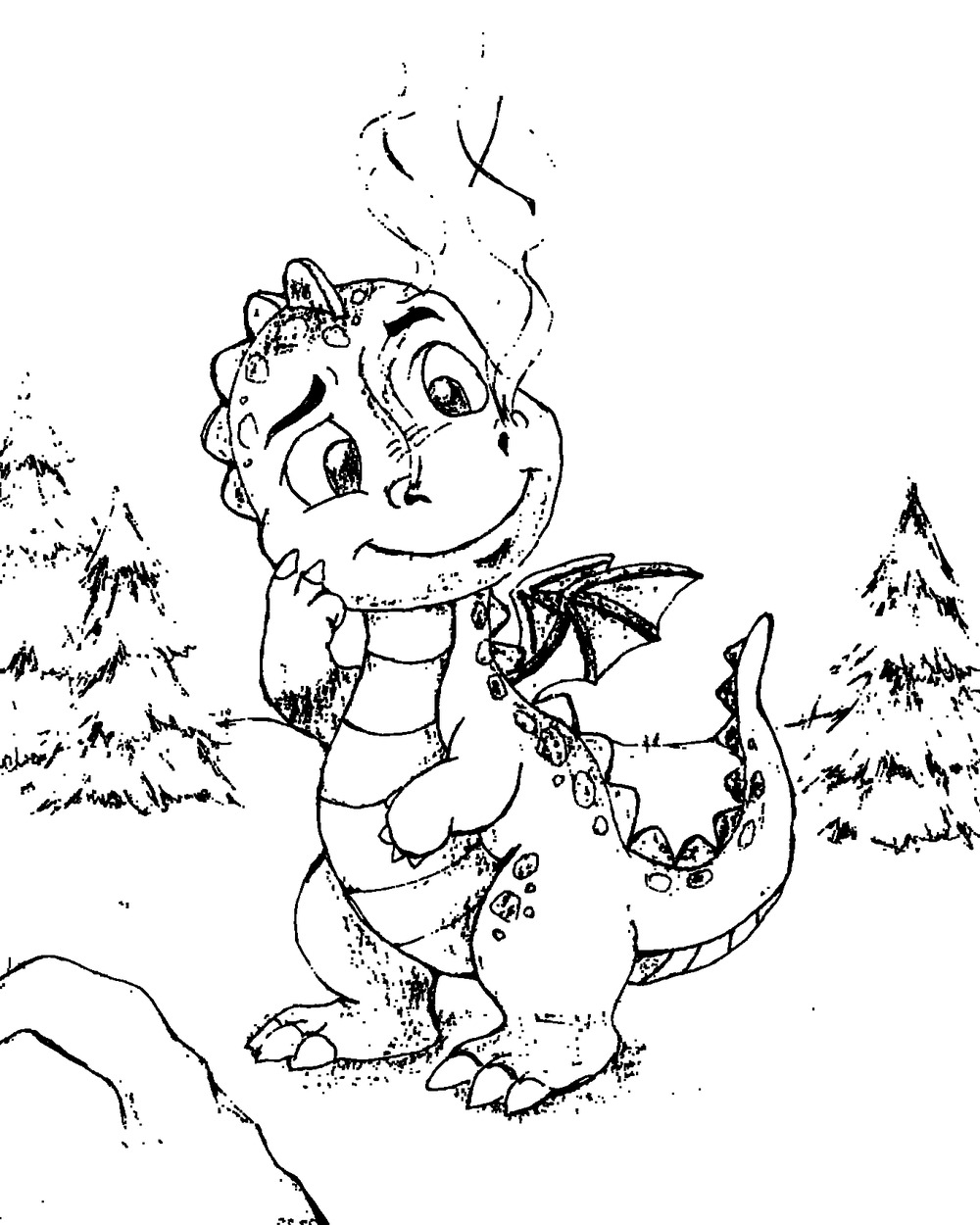 Snowy Dragamore printable coloring page